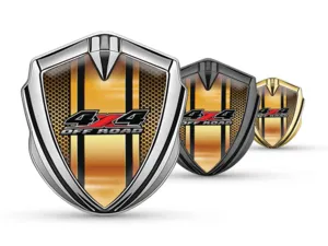 Emblem Metal Badge Racing Style Glossy Finish